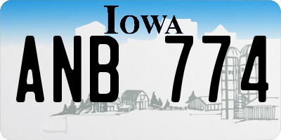 IA license plate ANB774