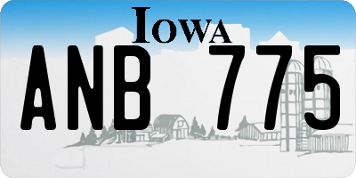 IA license plate ANB775