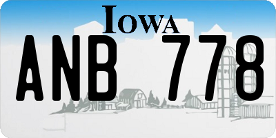 IA license plate ANB778