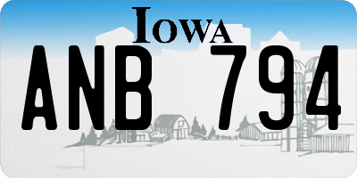IA license plate ANB794