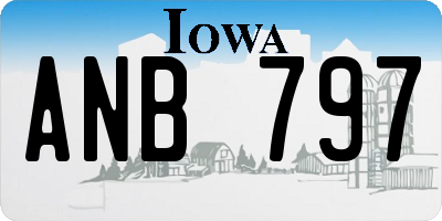 IA license plate ANB797