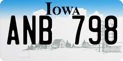 IA license plate ANB798
