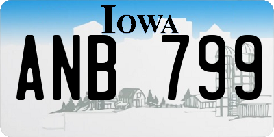 IA license plate ANB799