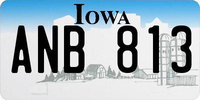 IA license plate ANB813