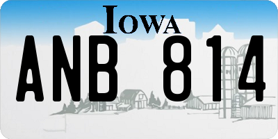IA license plate ANB814