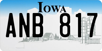 IA license plate ANB817