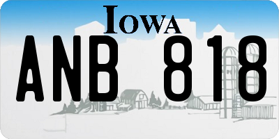 IA license plate ANB818