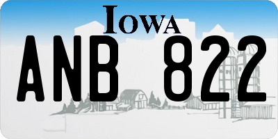 IA license plate ANB822