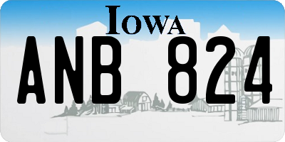 IA license plate ANB824