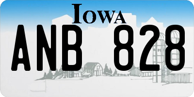 IA license plate ANB828