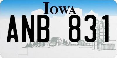 IA license plate ANB831