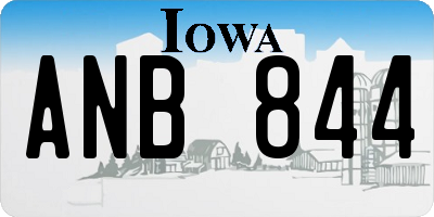 IA license plate ANB844