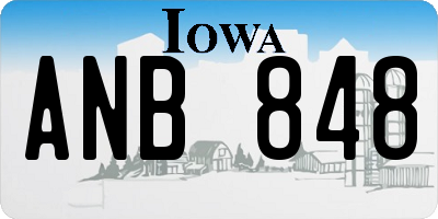 IA license plate ANB848