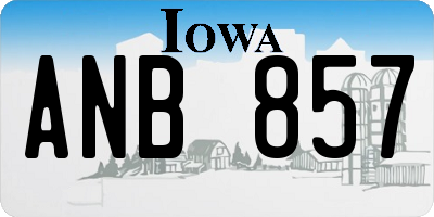 IA license plate ANB857