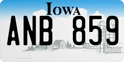 IA license plate ANB859