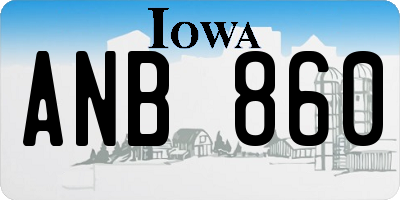 IA license plate ANB860