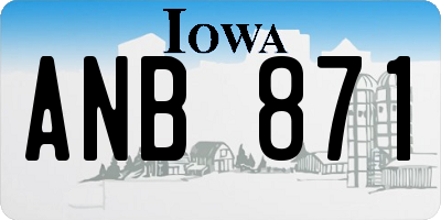 IA license plate ANB871