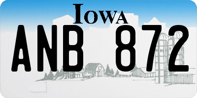 IA license plate ANB872