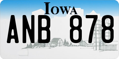 IA license plate ANB878