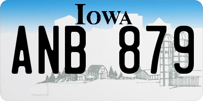 IA license plate ANB879