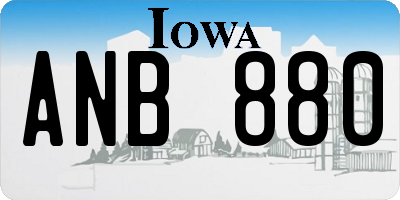 IA license plate ANB880