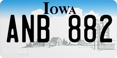 IA license plate ANB882