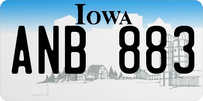 IA license plate ANB883