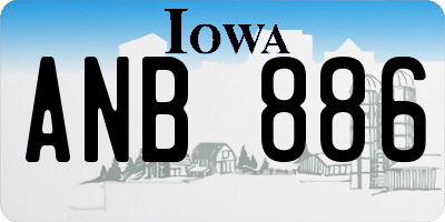 IA license plate ANB886