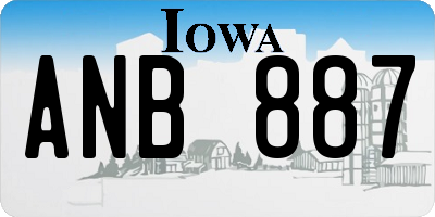 IA license plate ANB887