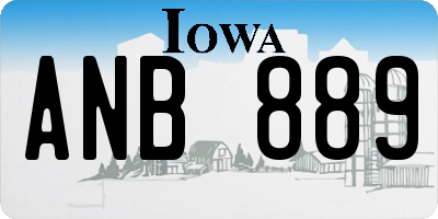 IA license plate ANB889