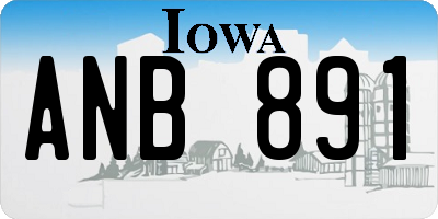 IA license plate ANB891