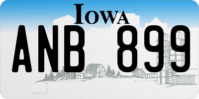 IA license plate ANB899