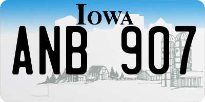IA license plate ANB907
