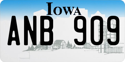 IA license plate ANB909