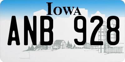 IA license plate ANB928