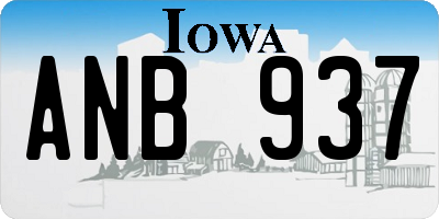 IA license plate ANB937