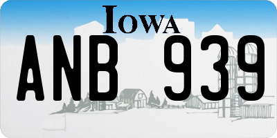 IA license plate ANB939