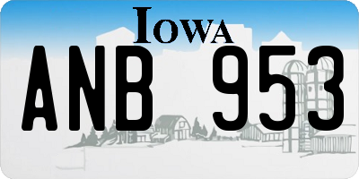 IA license plate ANB953