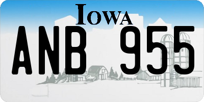 IA license plate ANB955