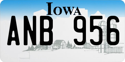 IA license plate ANB956