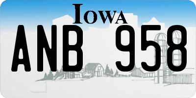 IA license plate ANB958