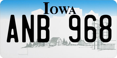 IA license plate ANB968