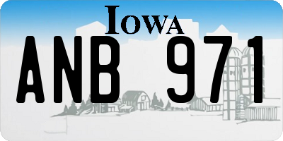 IA license plate ANB971
