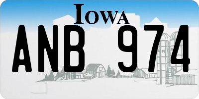 IA license plate ANB974