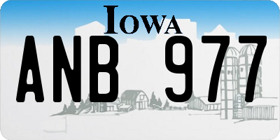 IA license plate ANB977
