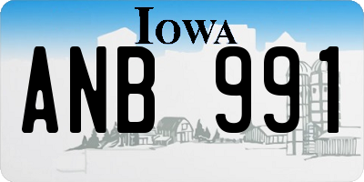 IA license plate ANB991