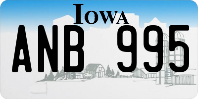 IA license plate ANB995