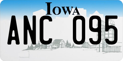 IA license plate ANC095