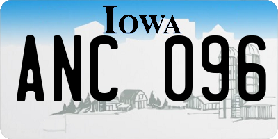 IA license plate ANC096
