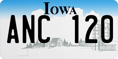 IA license plate ANC120